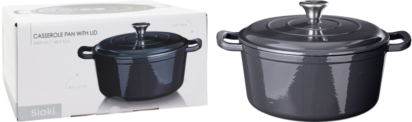 Braadpan Gietijzer 26cm - grijs