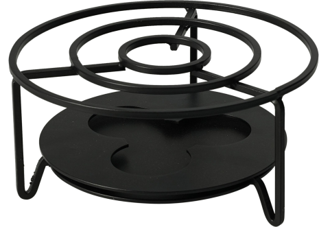 Rechaud RVS 160x80mm - zwart