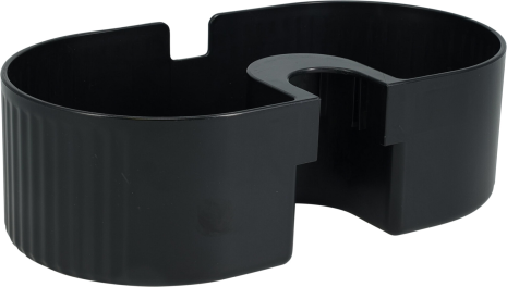 Badkamerrek voor douchestang 24x13x7,5cm zwart