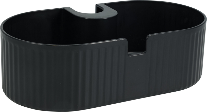 Badkamerrek voor douchestang 24x13x7,5cm zwart