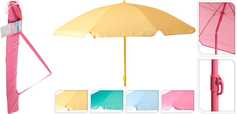 Strandparasol 180cm assorti kleur