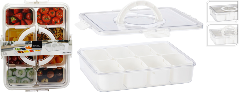 Snack voorraaddoos met deksel 9-delig 310x235x65mm