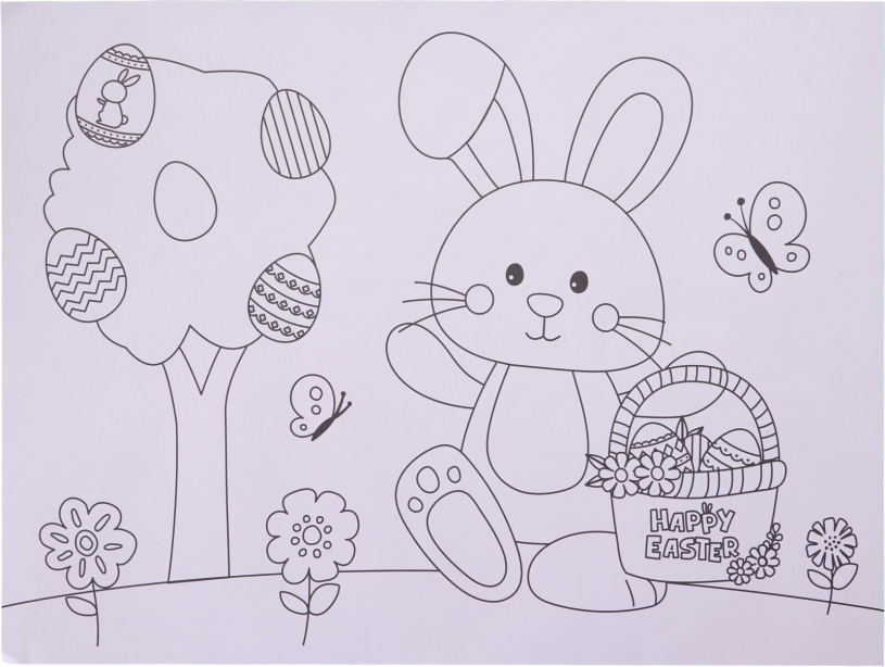 Kleur je eigen placemat pasen 4 stuks