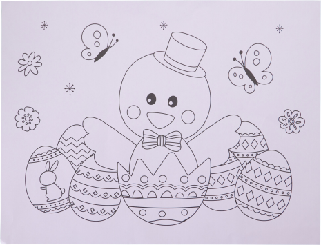 Kleur je eigen placemat pasen 4 stuks