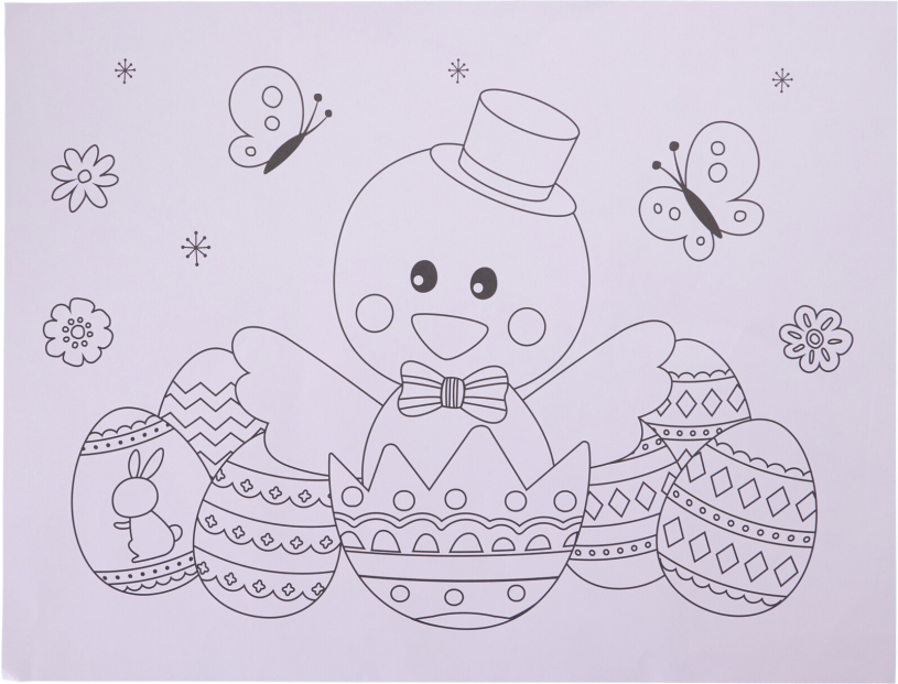 Kleur je eigen placemat pasen 4 stuks