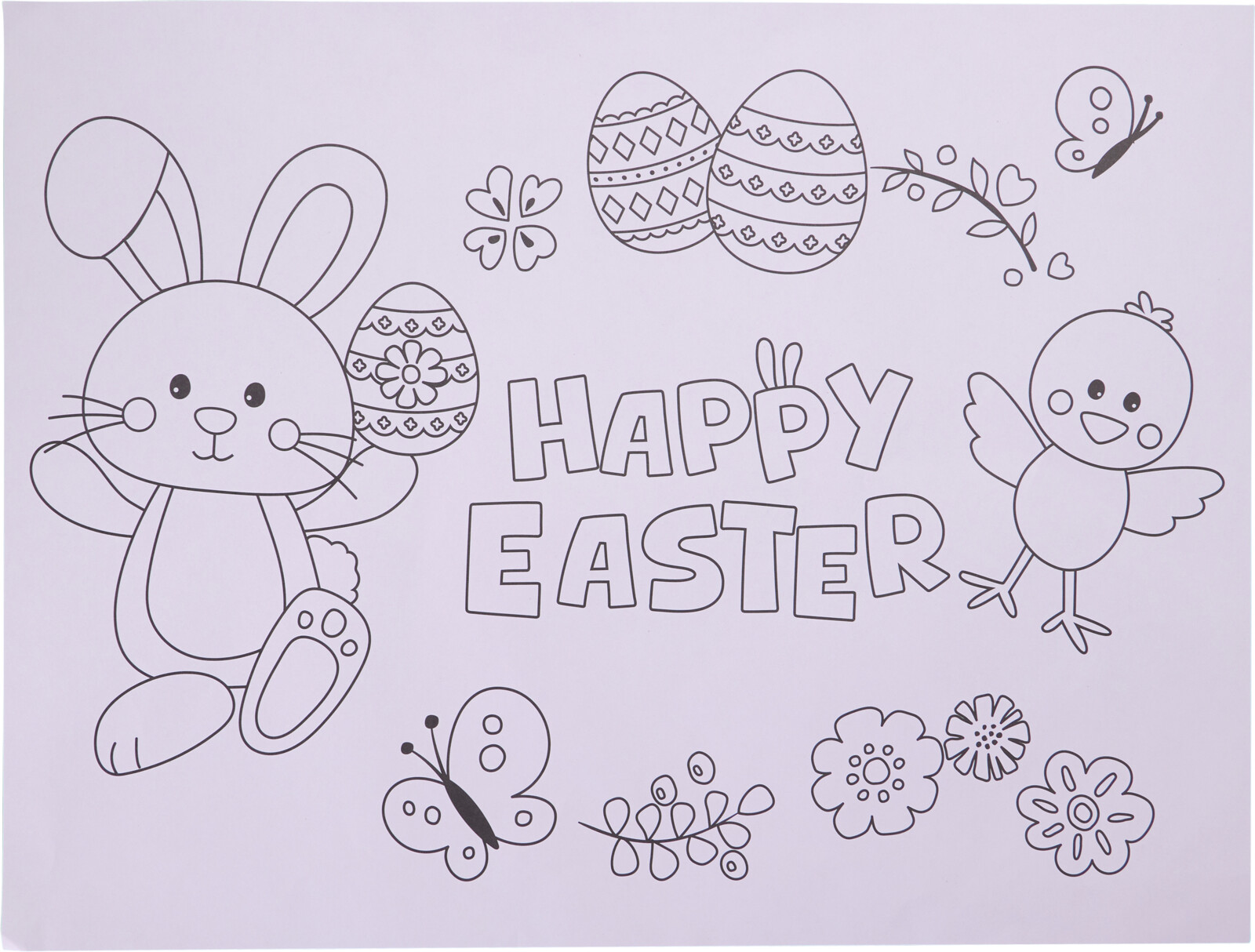 Kleur je eigen placemat pasen 4 stuks