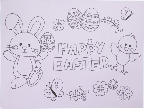 Kleur je eigen placemat pasen 4 stuks