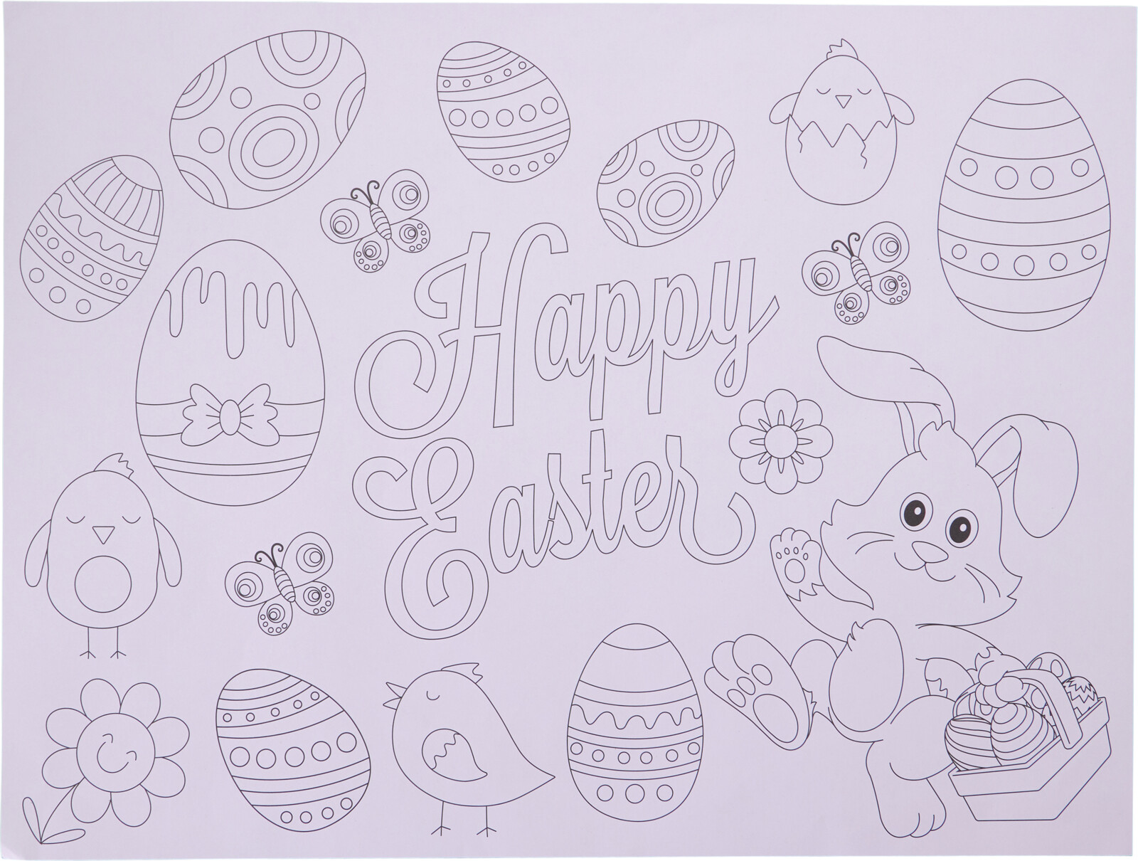 Kleur je eigen placemat pasen 4 stuks