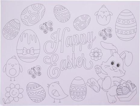 Kleur je eigen placemat pasen 4 stuks