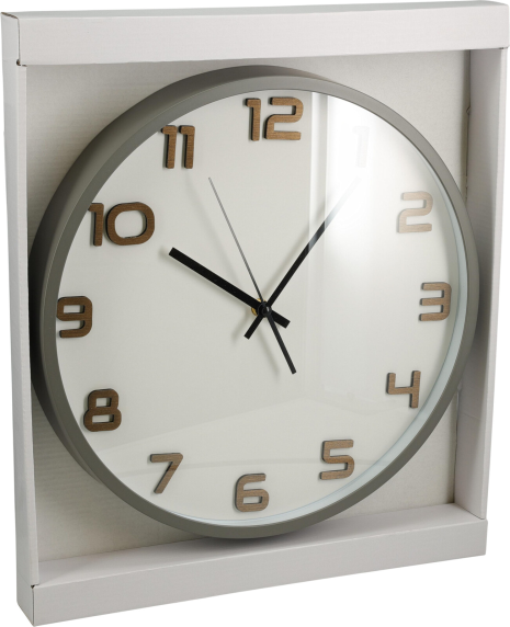 Wandklok Earth 35x4,5cm assorti