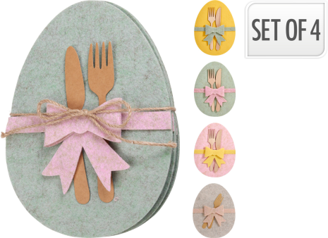 Bestekhouder Pasen vilt assorti