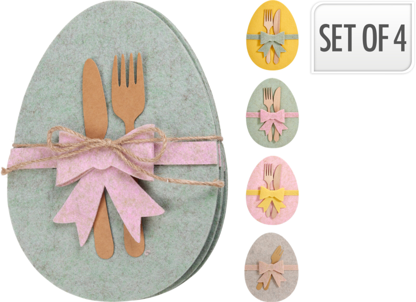 Bestekhouder Pasen vilt assorti