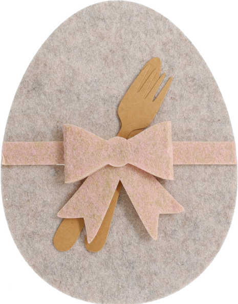 Bestekhouder Pasen vilt assorti