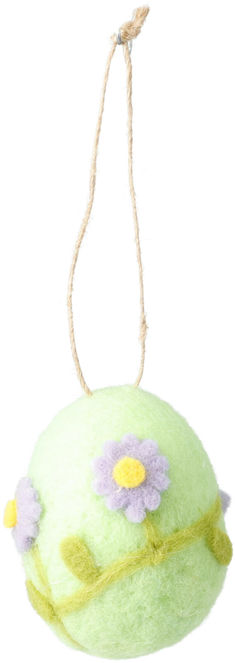 Paasei hangdeco vilt 7cm assorti