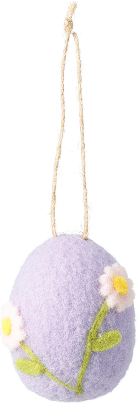 Paasei hangdeco vilt 7cm assorti