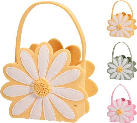 Paasmandje Flower 150x65x127mm 3 assorti