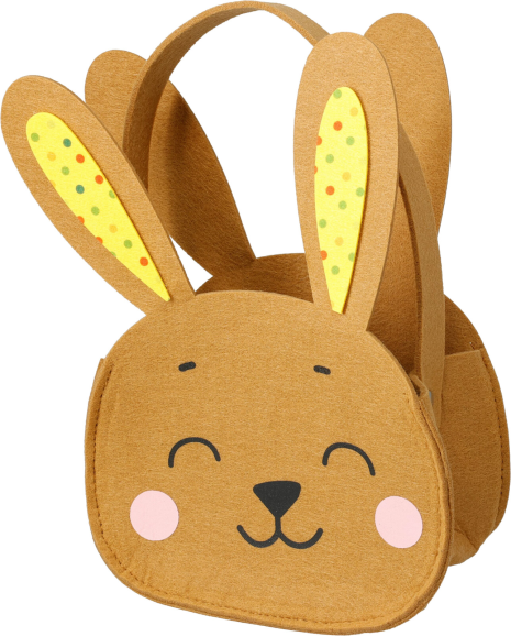 Paasmandje vilt 195x100x285mm 3 assorti