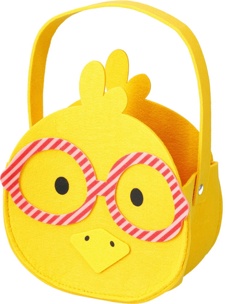 Paasmandje vilt 195x100x285mm 3 assorti