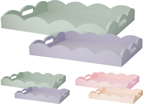 Dienblad Cloud pastel 40x30cm en 25x35cm set 2 stuks ass.