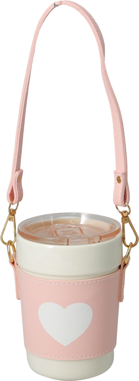 Thermobeker aardewerk 420ml met deksel en draagriem