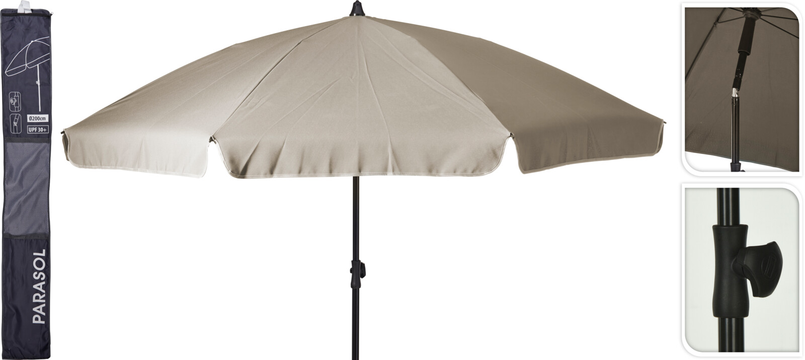 Tuinparasol 200cm - taupe