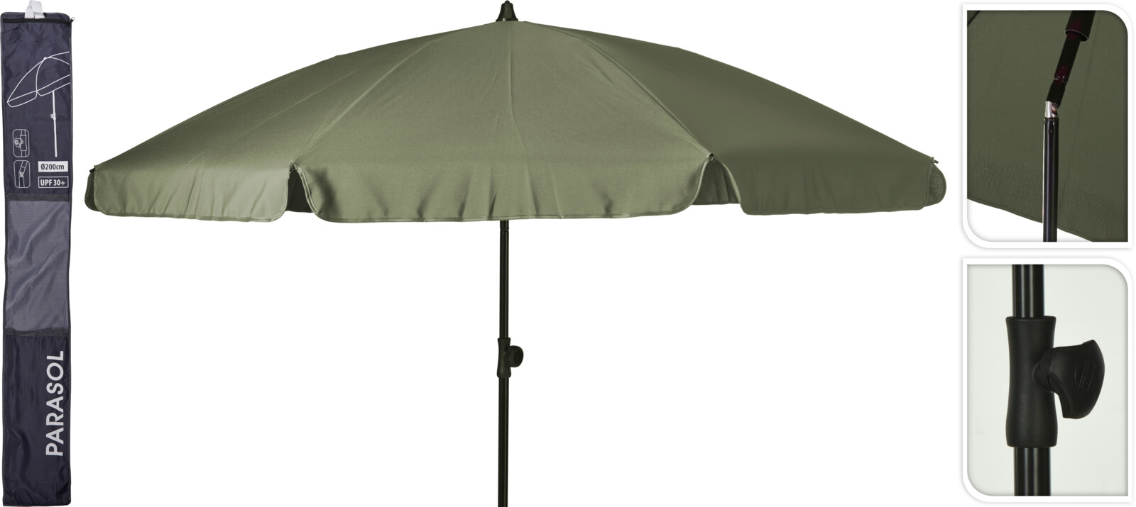 Tuinparasol 200cm - groen