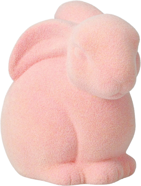 Flock Paas konijn 9x8cm assorti