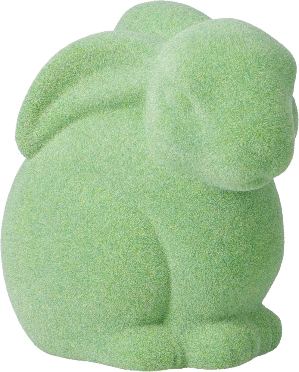 Flock Paas konijn 9x8cm assorti