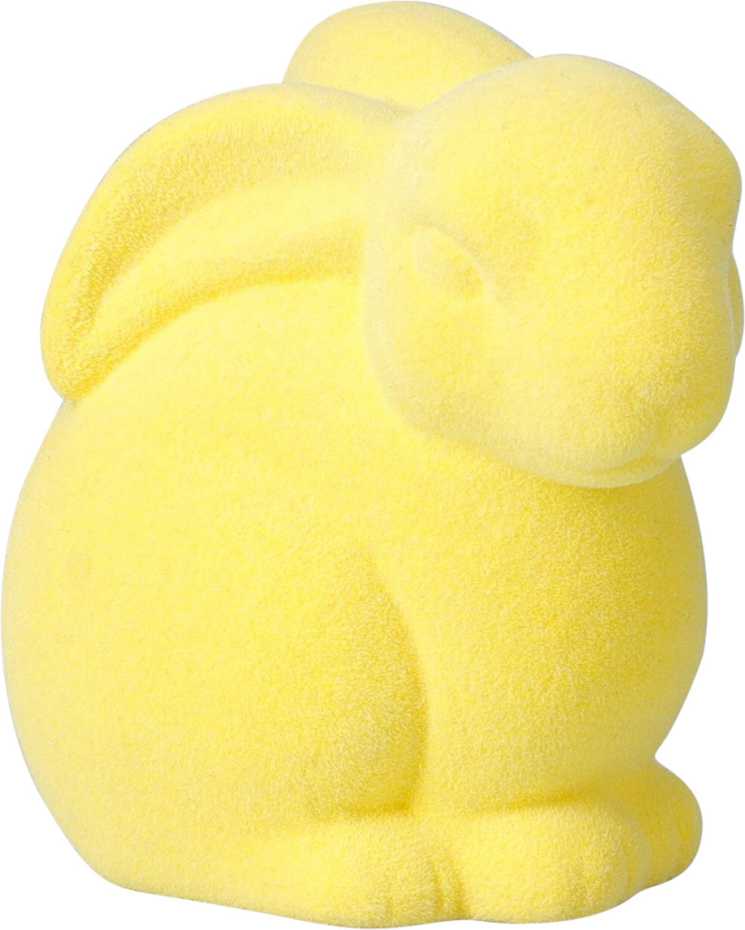 Flock Paas konijn 9x8cm assorti