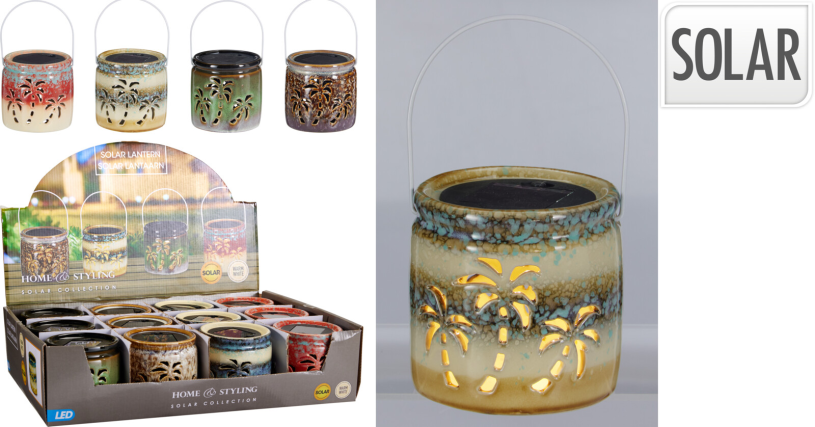 Solar lantaarn 10x9cm assorti