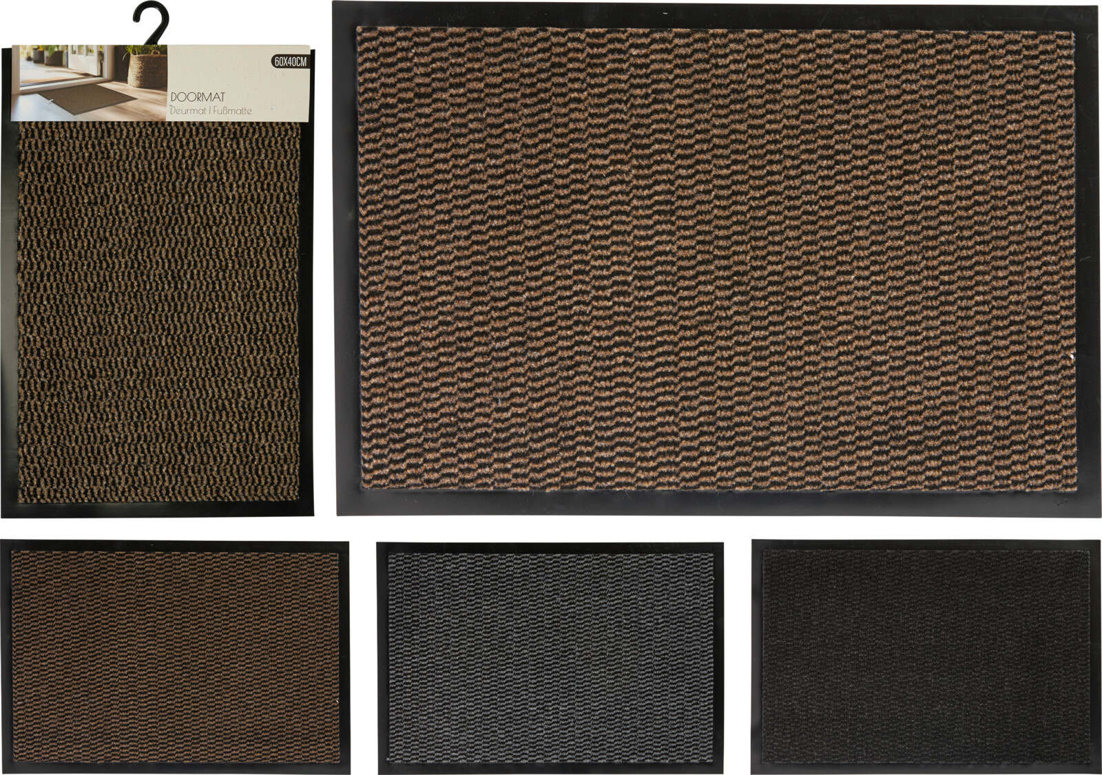 Deurmat 60x40cm 3 assorti