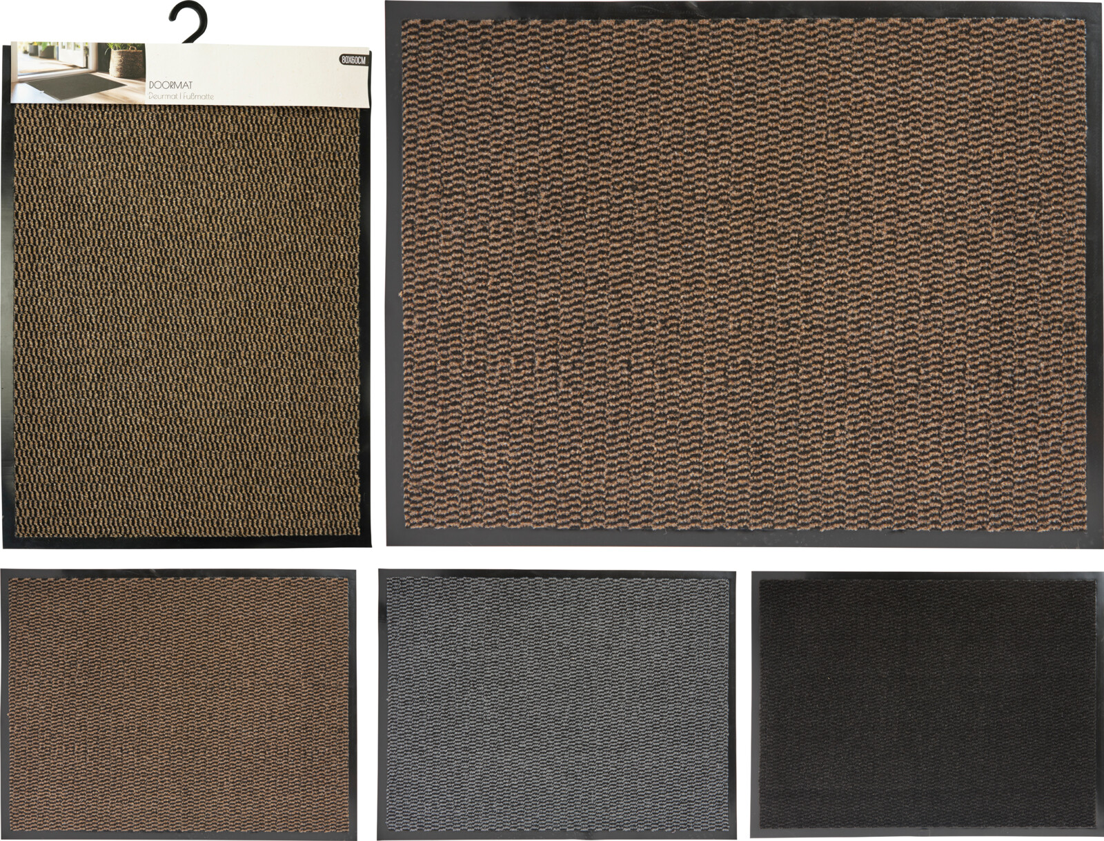 Deurmat 80x60cm 3 assorti