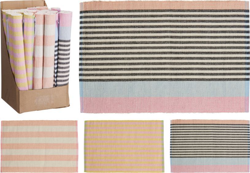 Placemat 30x45cm Pastel assorti