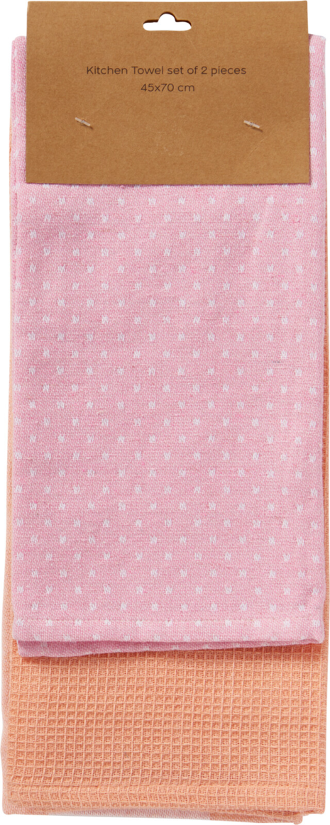 Theedoeken Pastel 2 stuks assorti