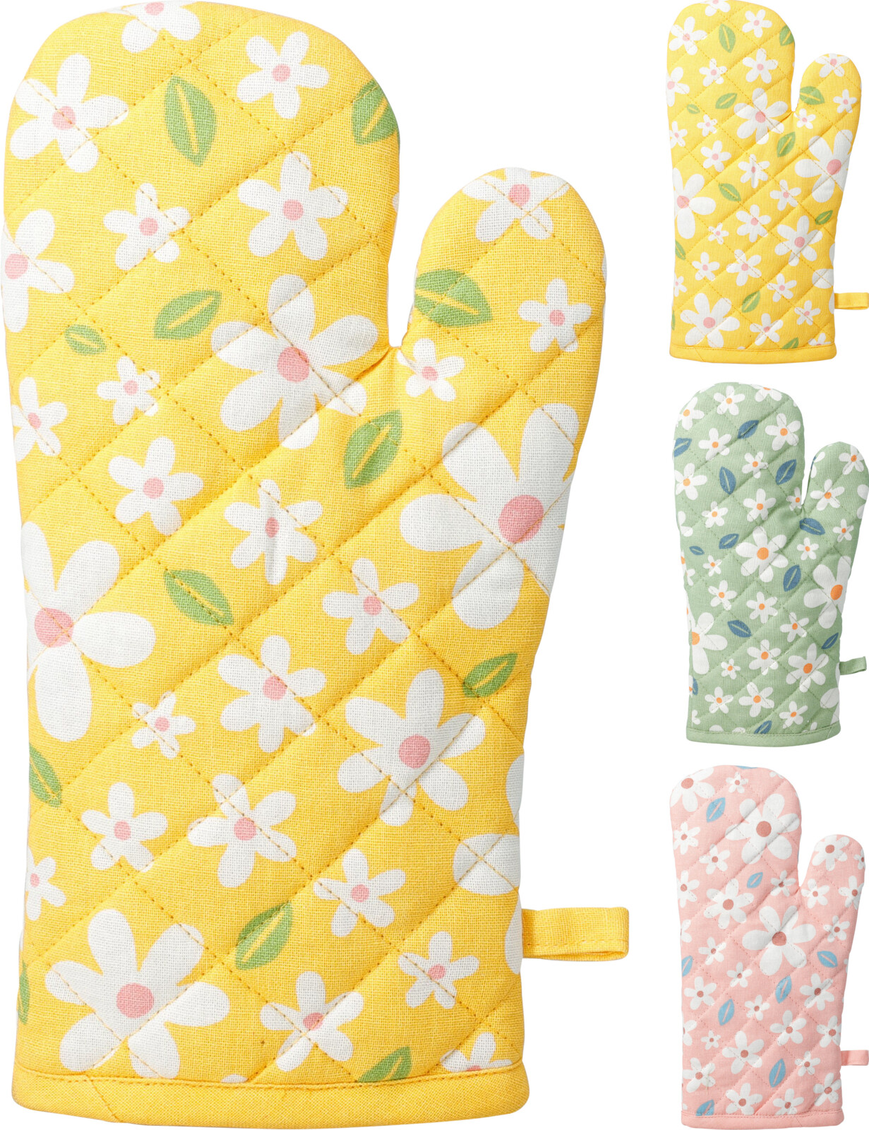 Ovenhandschoen 32x16 Flower assorti