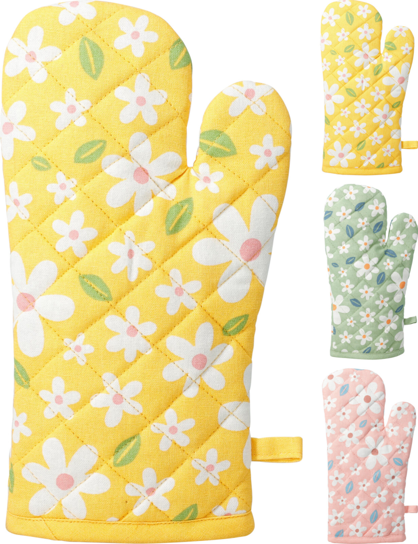 Ovenhandschoen 32x16 Flower assorti