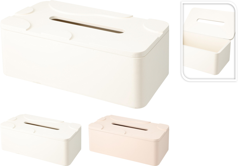 Organic Pastel tissuehouder 255x135mm 2 assorti