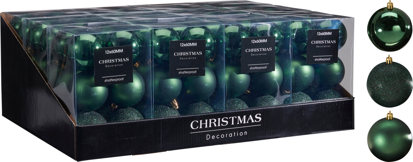 Kerstbal Onbreekbaar 6.00cm 12 stuks - Grpem