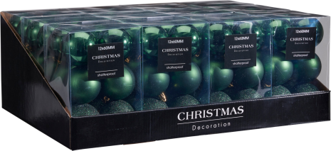 Kerstbal Onbreekbaar 6.00cm 12 stuks - Grpem