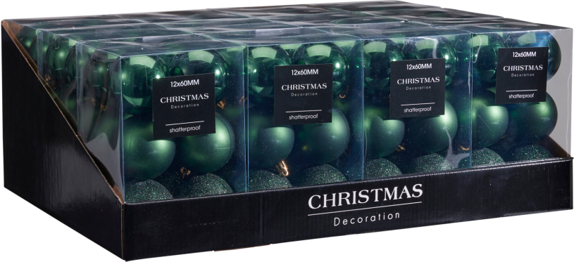 Kerstbal Onbreekbaar 6.00cm 12 stuks - Grpem