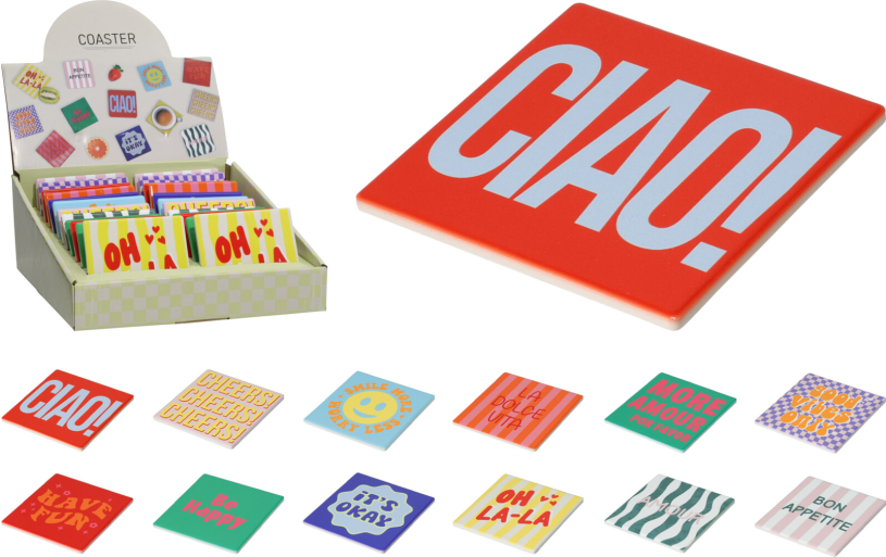 Onderzetter Dolomoet 9x9cm in display