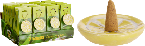 Citronella Wierook kegels 30 stuks incl. houder