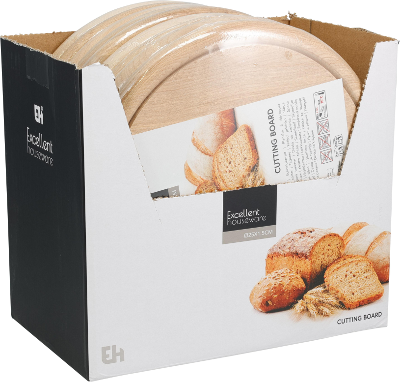 Broodplank rond Berkenhout - 25cm