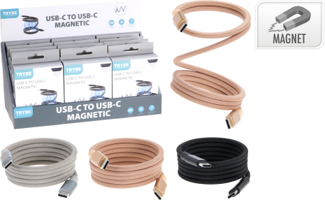 Trybe oplaadkabel USB-C / USB-C 1M magnetisch