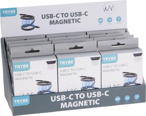 Trybe oplaadkabel USB-C / USB-C 1M magnetisch
