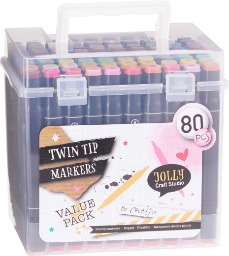 Viltstiften Markers Duo 80 stuks in koffer