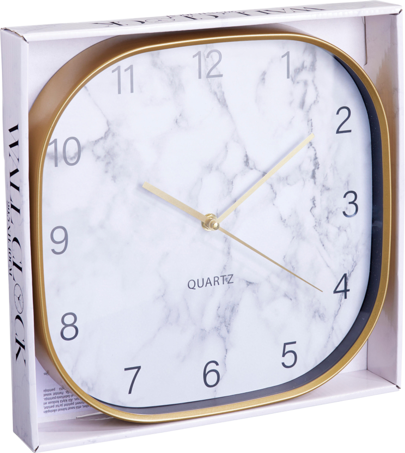 Wandklok Marmer Look 295x40mm assorti