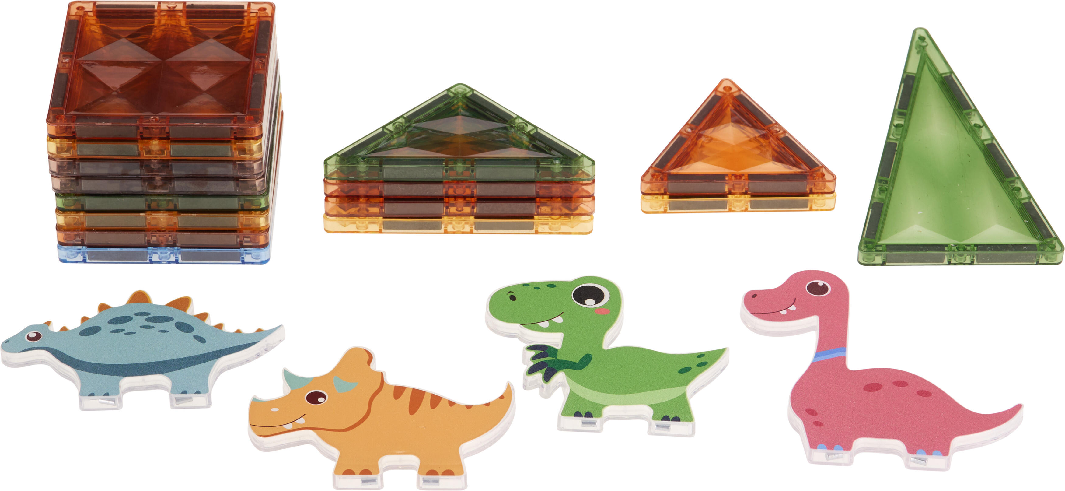 Magnetic tegels bouwstenen Animals 18-delig assorti