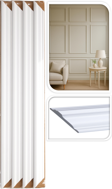 Decoratieve wand sierlijst set 4-delig 60cm