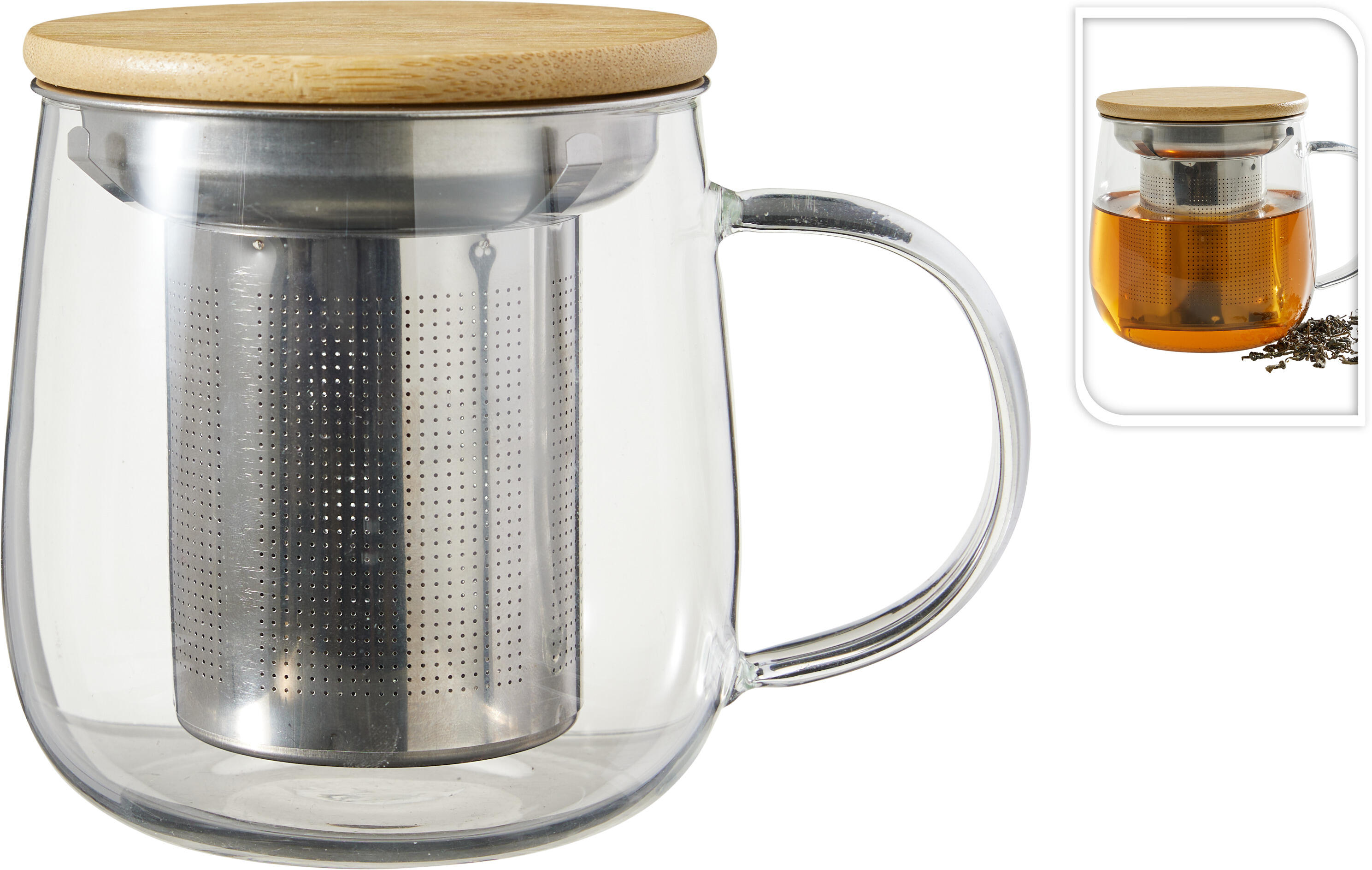 Theeglas met filter 510ml